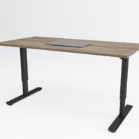 Ergolux Adjustable miza v crni barvi.