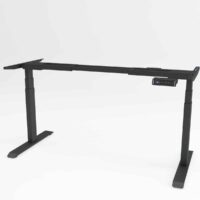 Crna Ergolux Square dvižna miza.